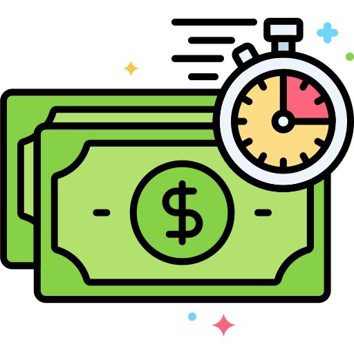 Get your money in less than 10 seconds.and instantly
